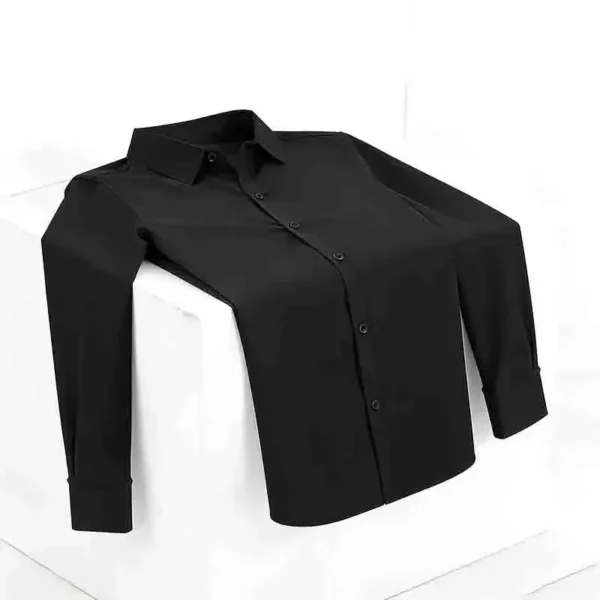 1005011778480340 La Chemise — noire, coupe droite