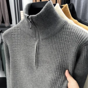 produit-171 Le Pull — demi-zip, gris chiné
