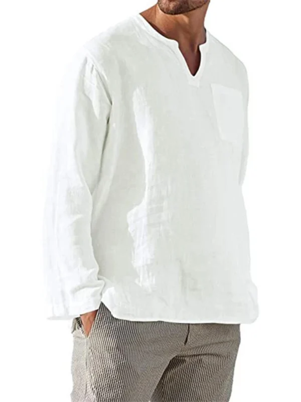 produit-183 Le Haut — lin, blanc, manches longues