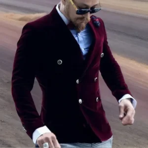 La Veste — smoking velours bordeaux La Veste — smoking velours bordeaux