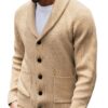 Le Cardigan — col châle, camel Le Cardigan — col châle
