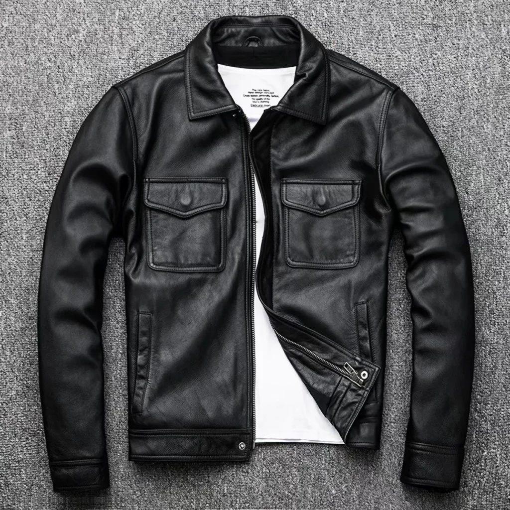 La Veste en cuir — cowhide pleine fleur