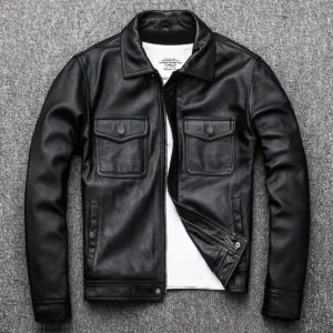 la-veste-en-cuir-cowhide-pleine-fleur-1 La Veste en cuir — cowhide pleine fleur